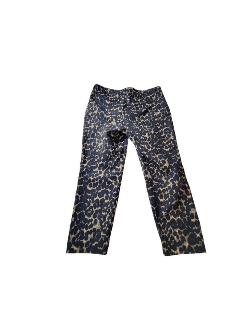 Old Navy Womens Leopard Print Straight-Leg Pants Size 14 Regular Cotton Blend - Picture 2 of 11